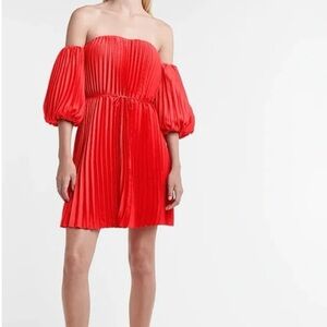 Elegant Red Off-Shoulder Dress
